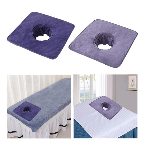 Massage table towel with face - table,