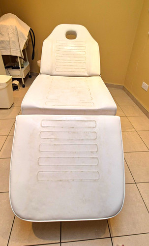 White massage table - table, with